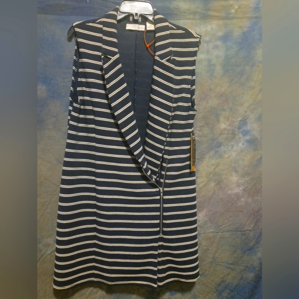 Kersch blue and white wrap zip dress XL.